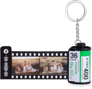 Personalized Photo Keychains LAGOFIT Custom Keychain with Picture Camera Film Roll Keychain
