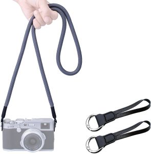 VKO 120cm Quick Release Camera Strap, Climbing Rope Camera Neck Strap for DSLR SLR Mirrorless Cameras Gray 