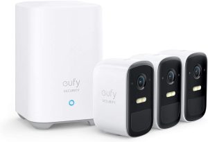 eufy security, eufyCam 2C Wireless Home Security Camera System, 180-Day Battery Life, HD 1080p, IP67 Weatherproof, Night Vision, Compatible with Amazon Alexa, 3-Cam Kit, No Monthly Fee