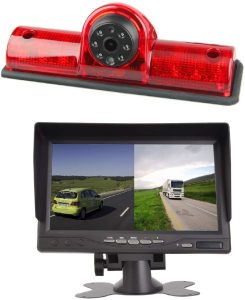 3RD Brake Light Rear View Backup Parking Reversing Camera with 7.0 Inch LCD Monitor Kits for Transporter NV 1500 2500 3500 NV Cargo Van