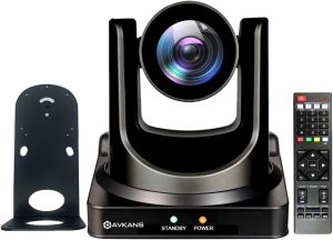 AVKANS NDI Camera, 20X Optical PTZ Camera with Simultaneous HDMI/3G-SDI/IP Streaming for Church Video Production School Events Worship