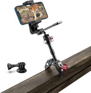 Camera Mounting Arm for Filming Hunts,Tree Stand Camera Mount with 360° Rotating Ball for All gopro,Cell Phone, Insta360, Small Cameras Mount on Climbing Treestand,Deer Stand