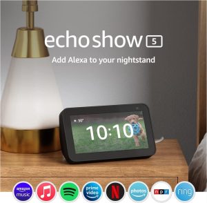 Echo Show 5 (2nd Gen, 2021 release) | Smart display with Alexa and 2 MP camera | Charcoal 