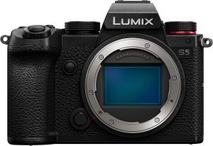Panasonic LUMIX S5 Full Frame Mirrorless Camera, 4K 60P Video Recording with Flip Screen & WiFi, L-Mount, 5-Axis Dual I.S, DC-S5BODY (Black)