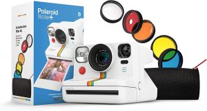 Polaroid Now+ White (9062) - Bluetooth Connected I-Type Instant Film Camera with Bonus Lens Filter Set 