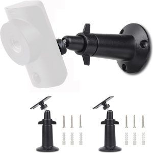 UYODM 2Pack Wall Mount Compatible with SimpliSafe Camera, 360 Degree Adjustable Aluminium Wall Mount,Patent Pending-Black