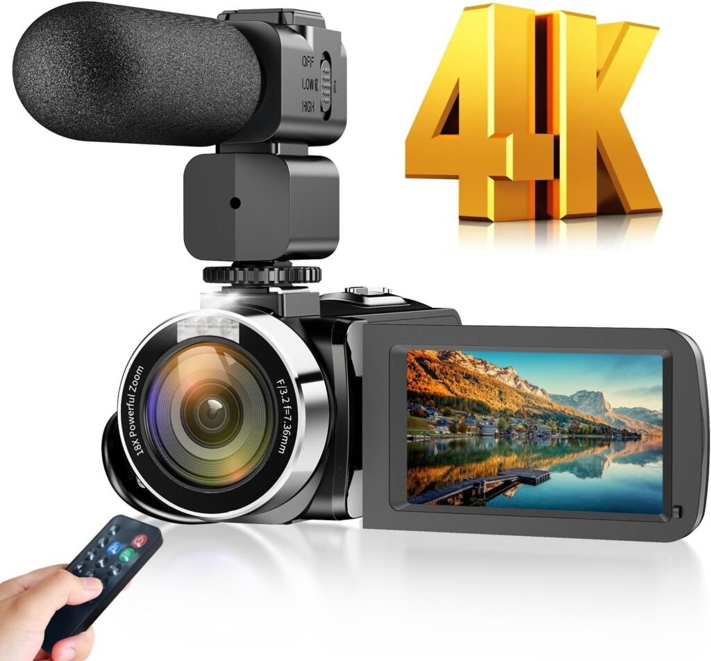 Dumjug Video Camera Review – 4K 48MP Camcorder with Rotating Screen & SD