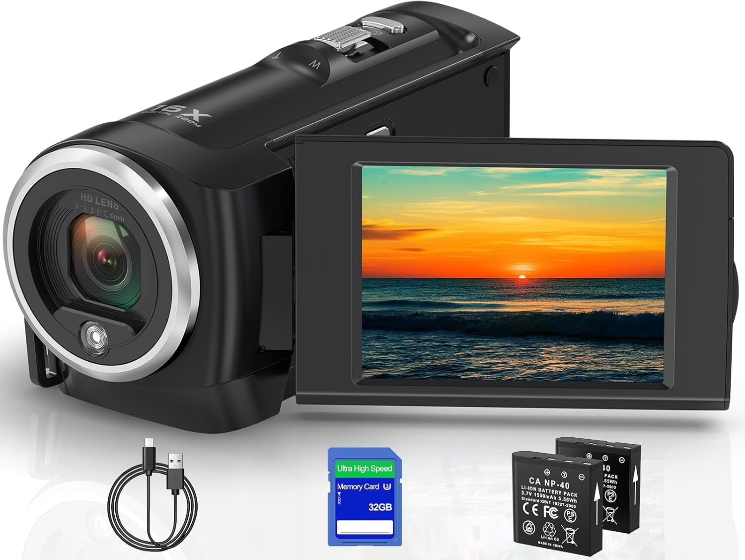 Action Camera Ormos 2.7K Con Lente Rotante 180° – Wi-Fi, Base Magnetica, Ultraleggera, Scheda 32GB Inclusa