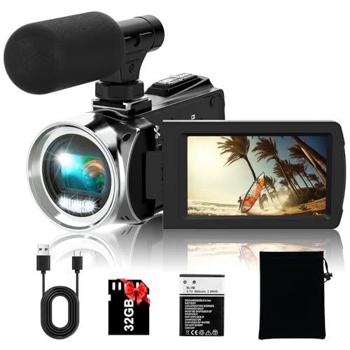 Rawiemy Video Camera Camcorder FHD 4K 36MP