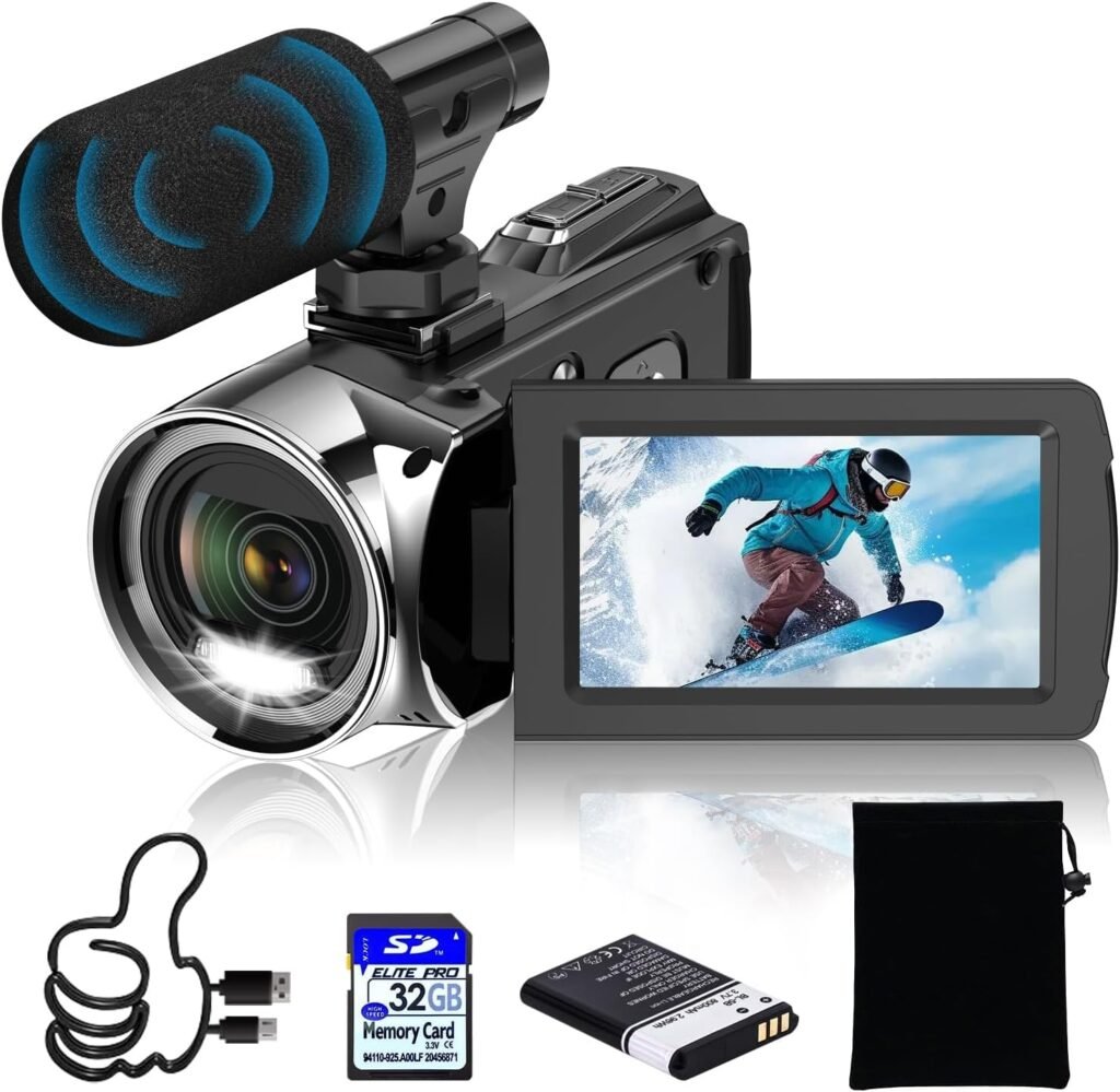 Video Camera 1080P 36MP Camcorder Camera Recorder for YouTube