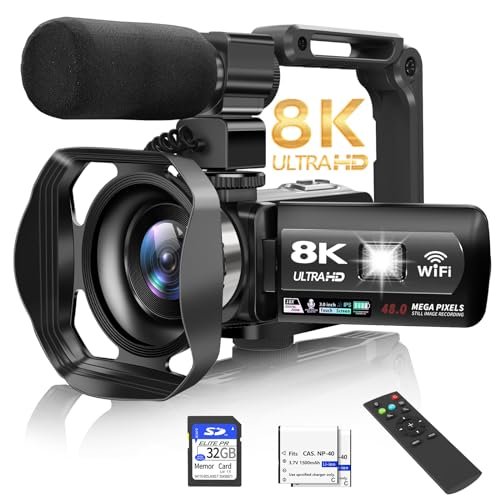 Video Camera, 8K Camcorder 48MP
