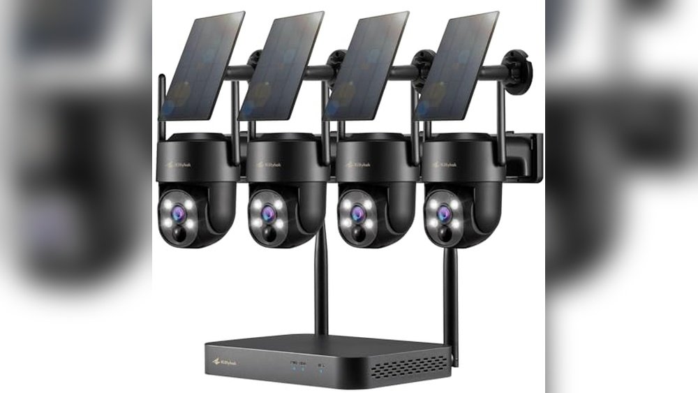 kittyhok black solar security cameras wireless outdoor system review