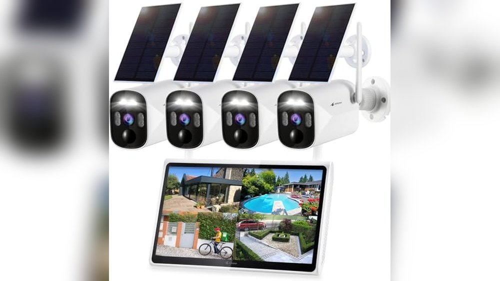 kittyhok solar security camera outdoor system with monitor review