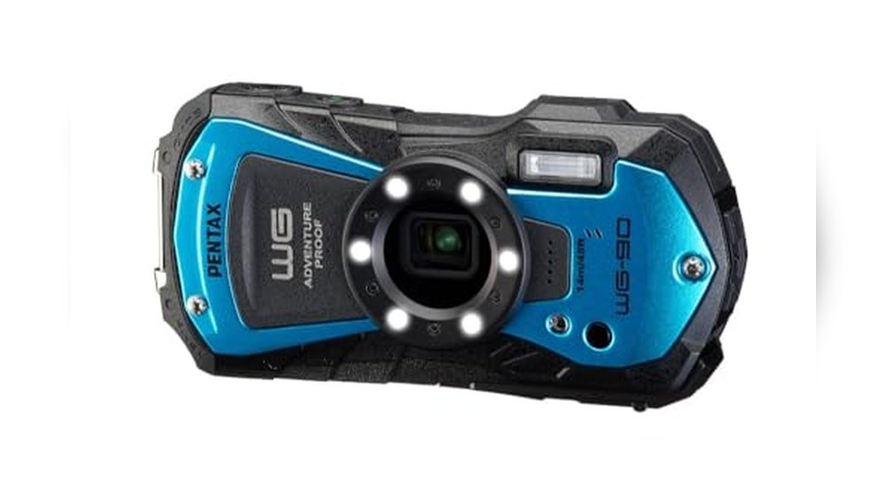 pentax wg 90 blue waterproof camera review