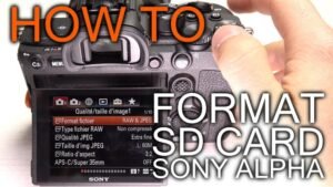 how to format sony camera memory card