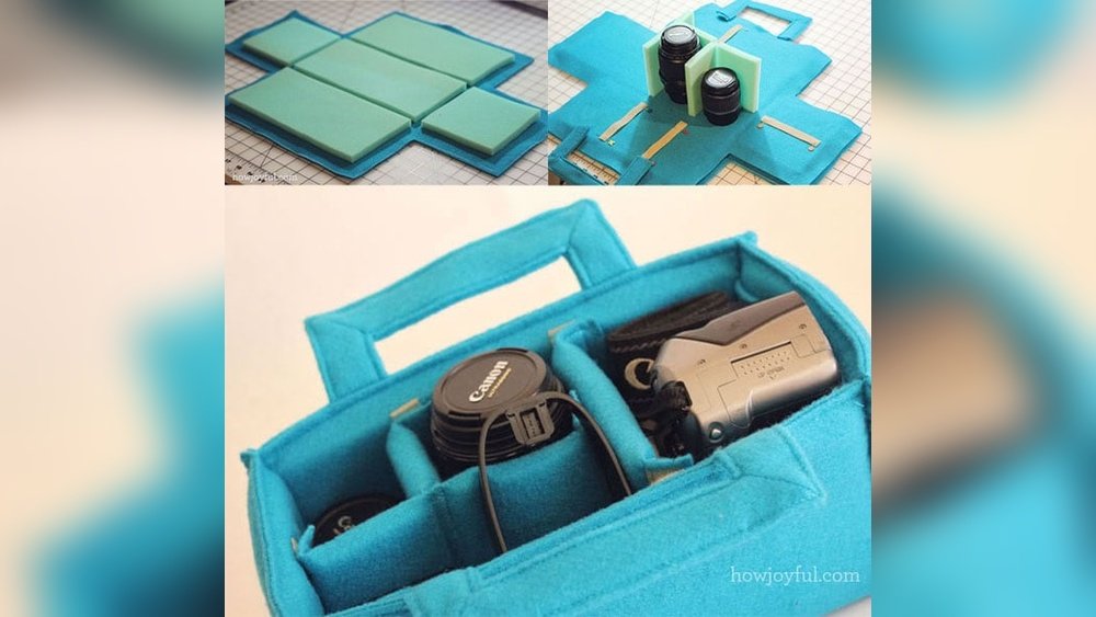 how to make camera bag insert