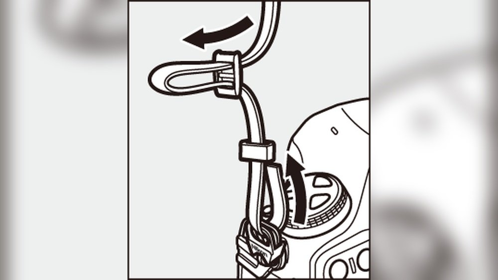 how to put strap on nikon camera