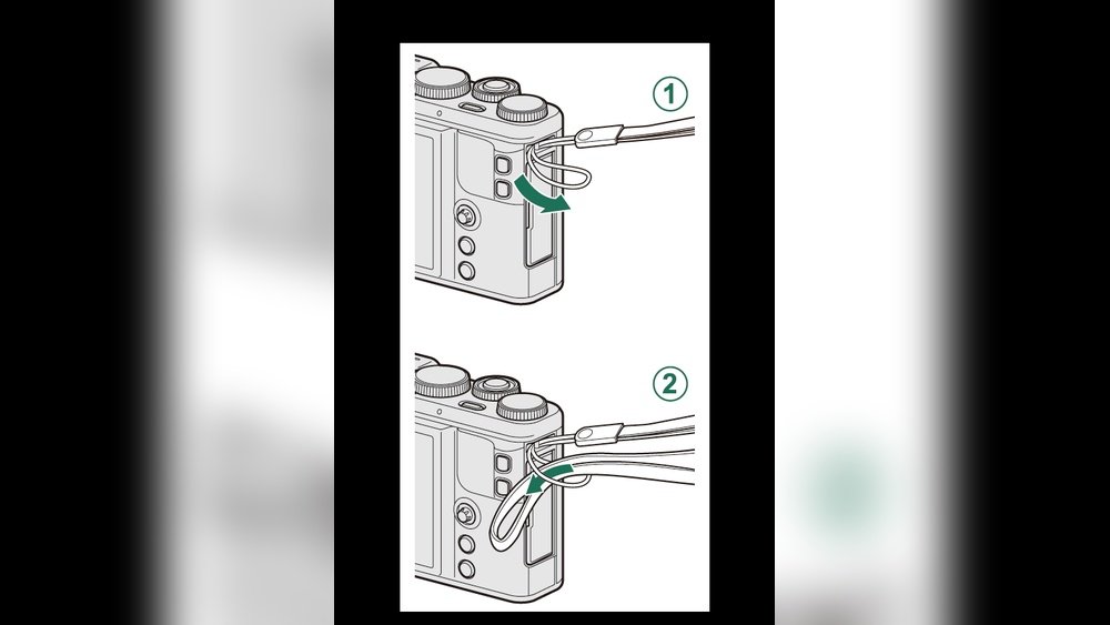 how to tie wrist strap on camera