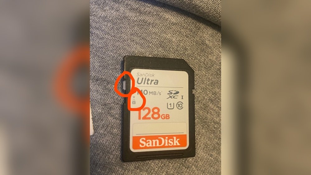 why does my camera say memory card locked