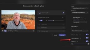 how to filter camera on teams
