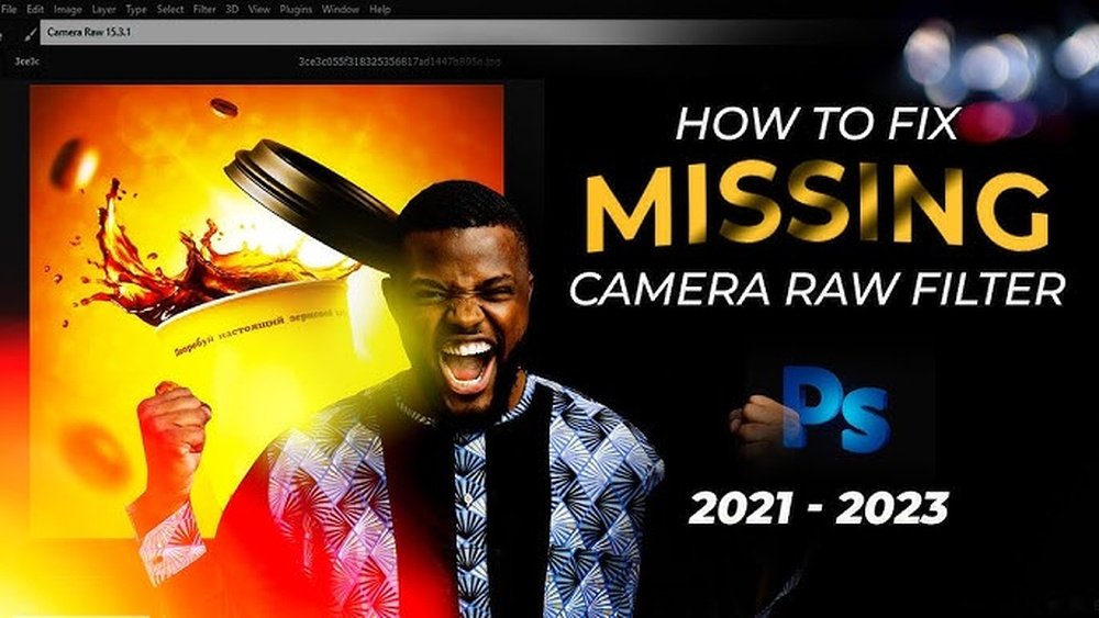 how to fix missing camera raw filter in photoshop
