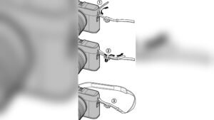 how to put camera strap on fujifilm