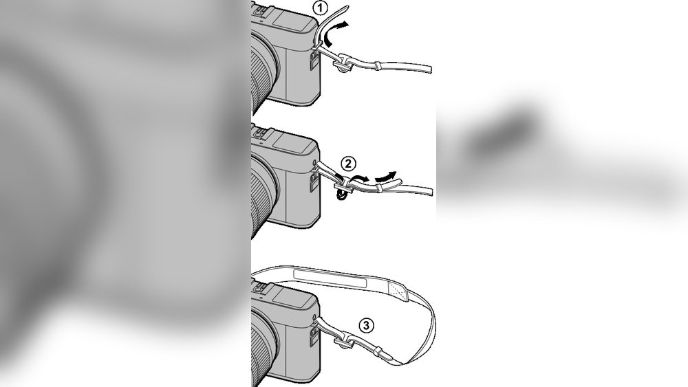 how to put camera strap on fujifilm